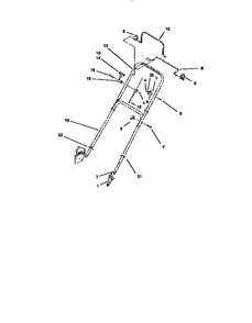 Handle Assembly Diagram and Parts List for 10321 8900001 AND UP Lawn Boy Lawn Mower